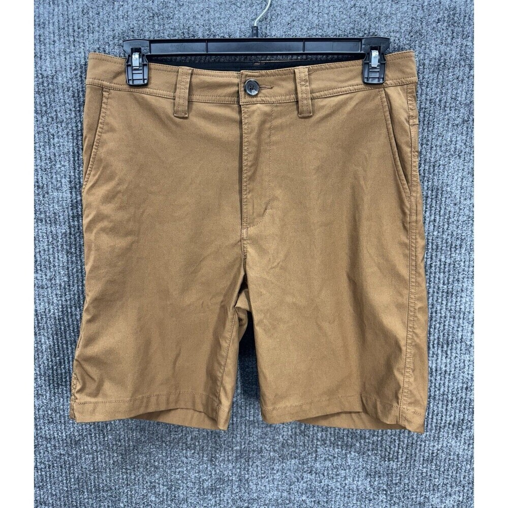Prana Alameda Shorts Mens 34 Brown Tan Standard Fit Stretch Cargo Nylon 9” Ins. - Picture 1 of 10